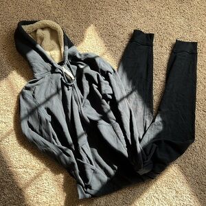 Abercrombie & Fitch Hooded Fleece Onesie, Navy,  XL